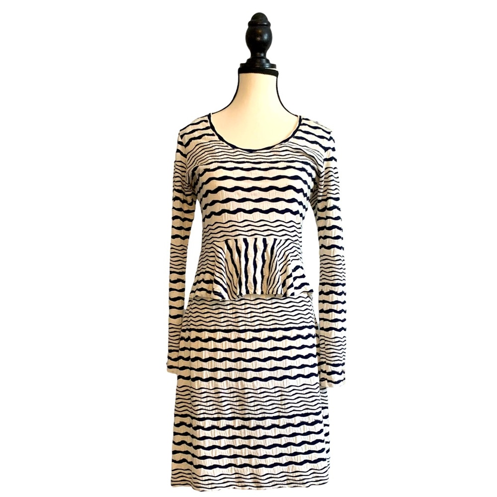 80’s PEPLUM ZEBRA MIDI DRESS SIZE SMALL